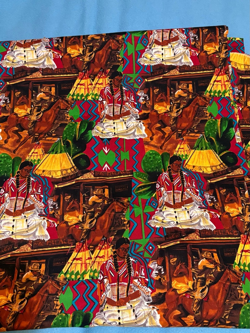 Southwestern-Inspired Multicolor fabric Native Motif